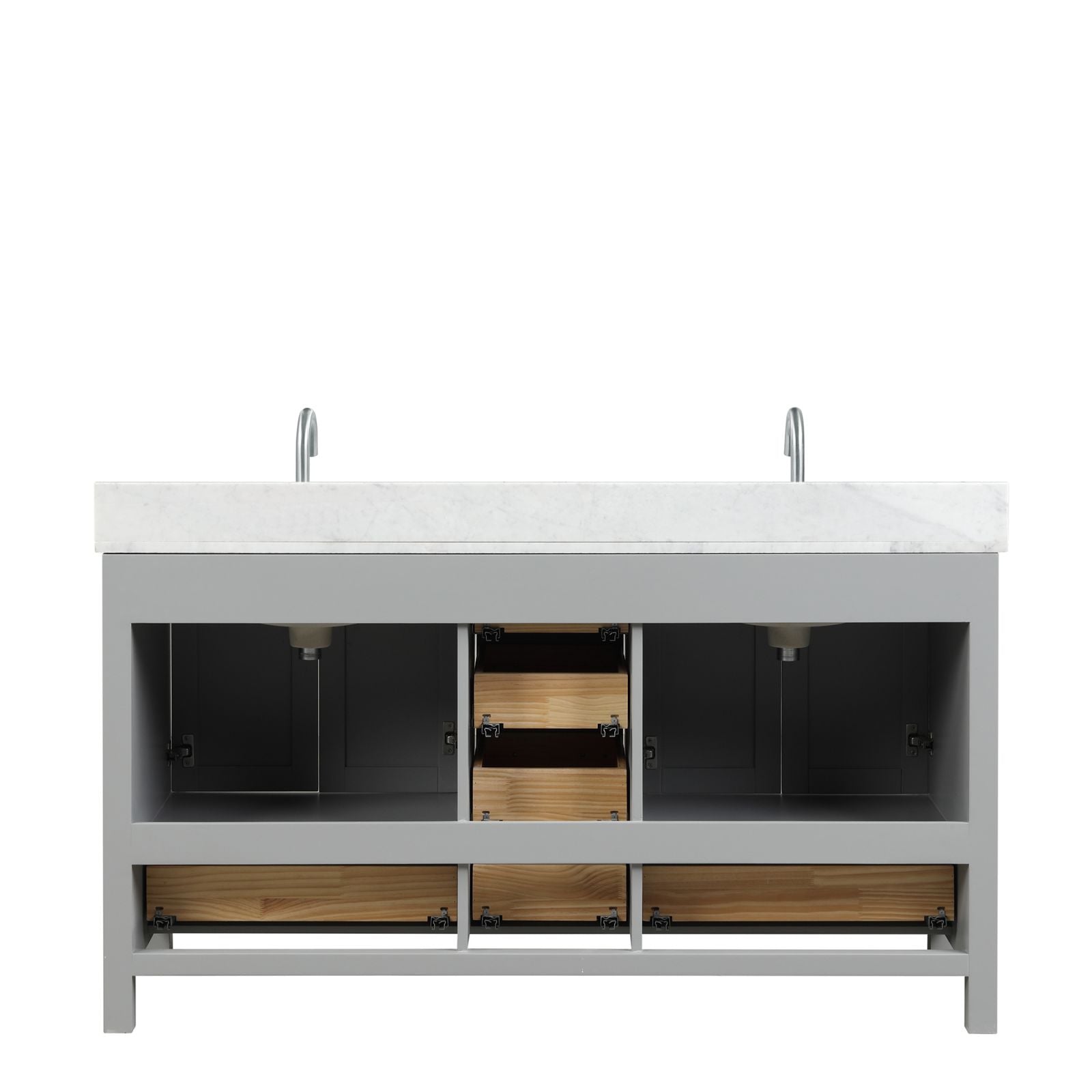 Blossom 60" Freestanding Double Sink Vanity Back