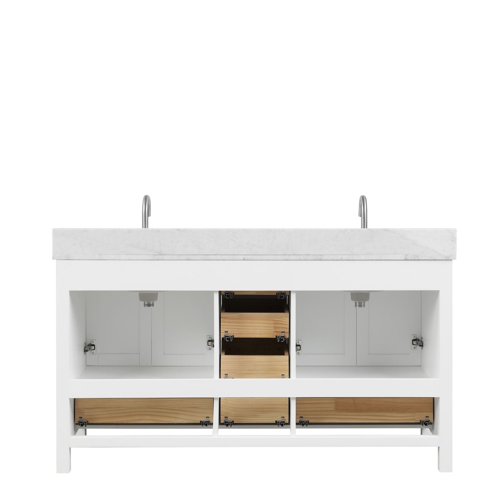 Blossom 60" Freestanding Double Sink Vanity Back