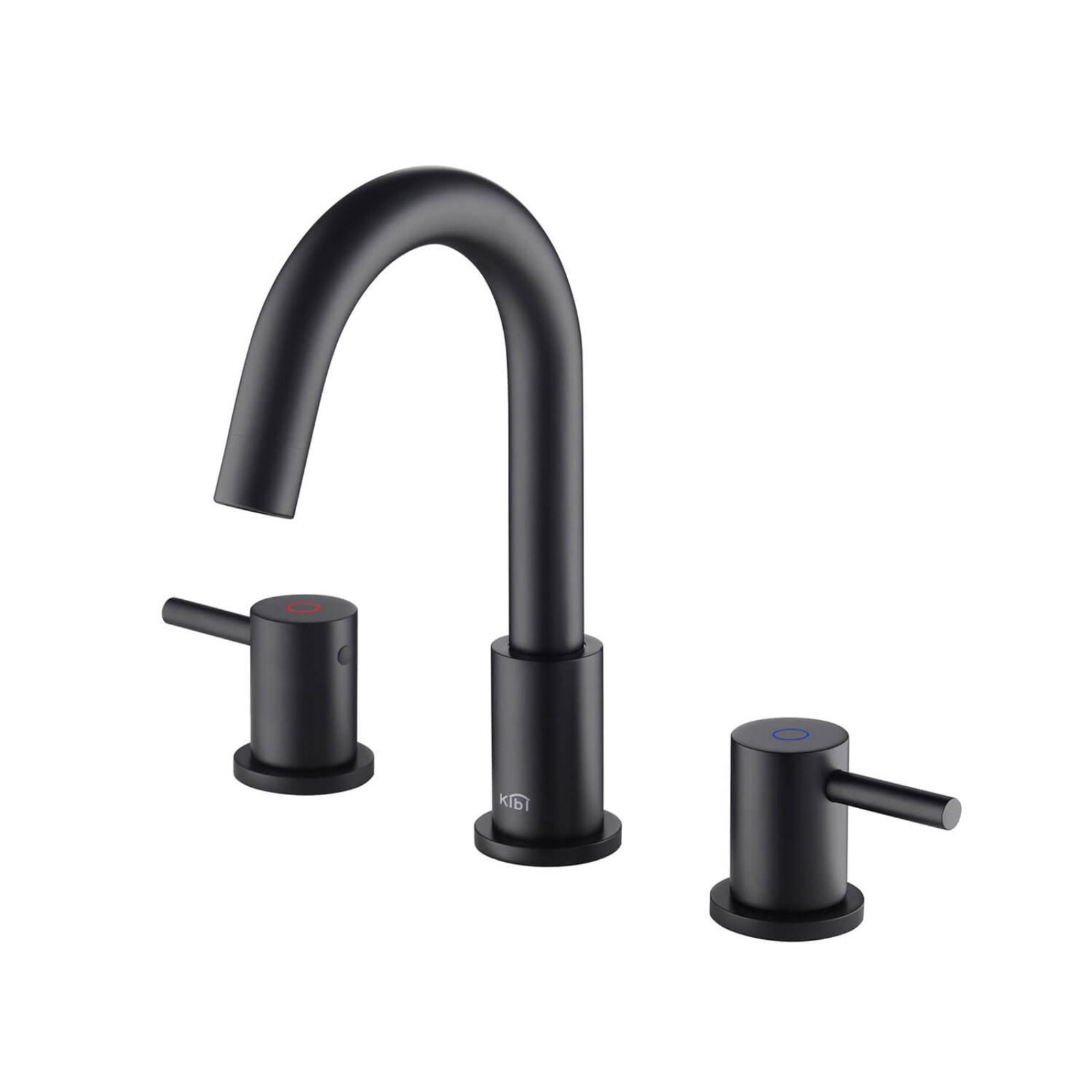 Blossom 9" Widespread Solid Brass Bathroom Sink Faucet Black