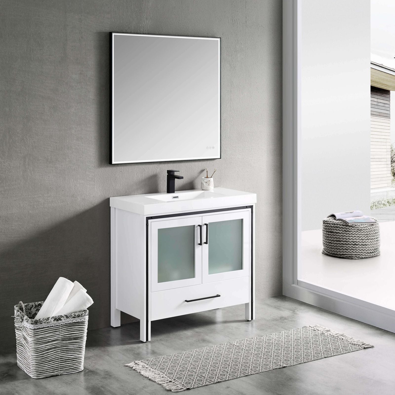 Blossom Birmingham 36" Vanity 2 Doors 1 Drawer White
