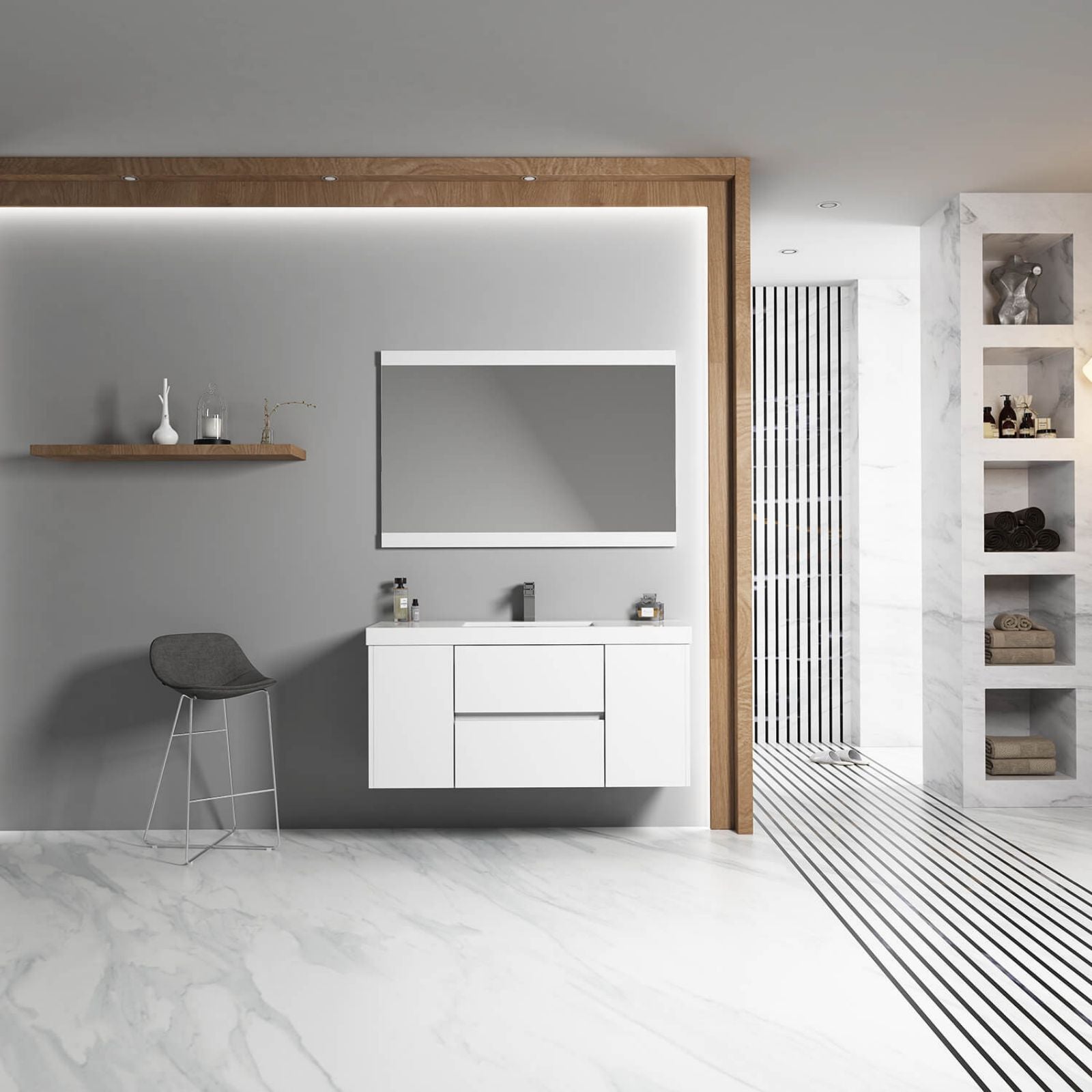 Blossom Classic Wall-Hung Vanity 48" 2 Doors 2 Drawers