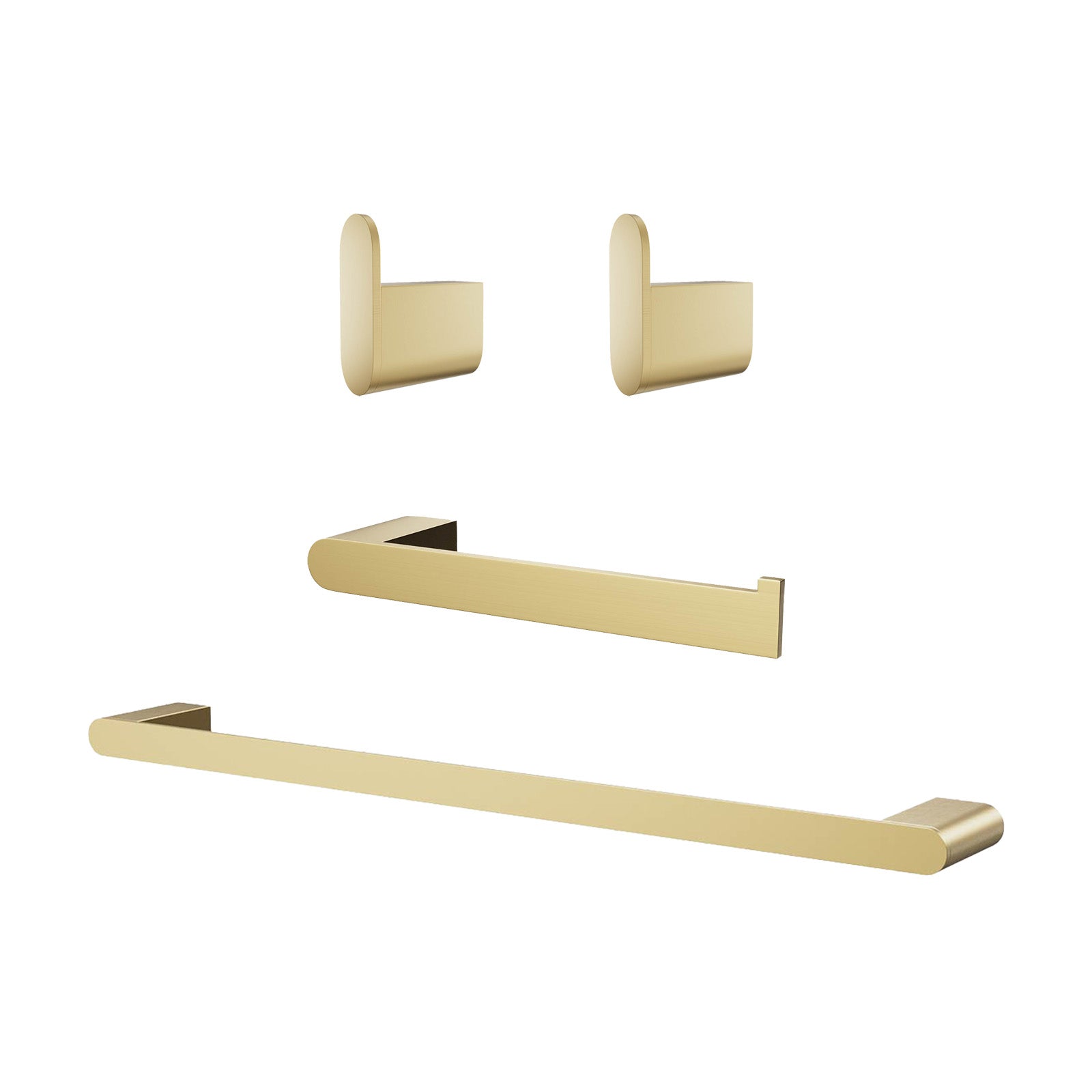 Brushed gold bathroom hardware set 3 pieces