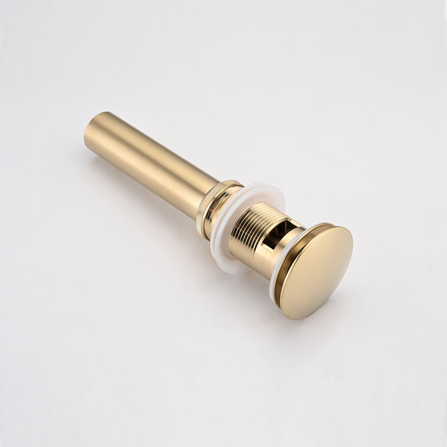 Brushed Gold Bathroom Sink Pop Up Drain with Overflow