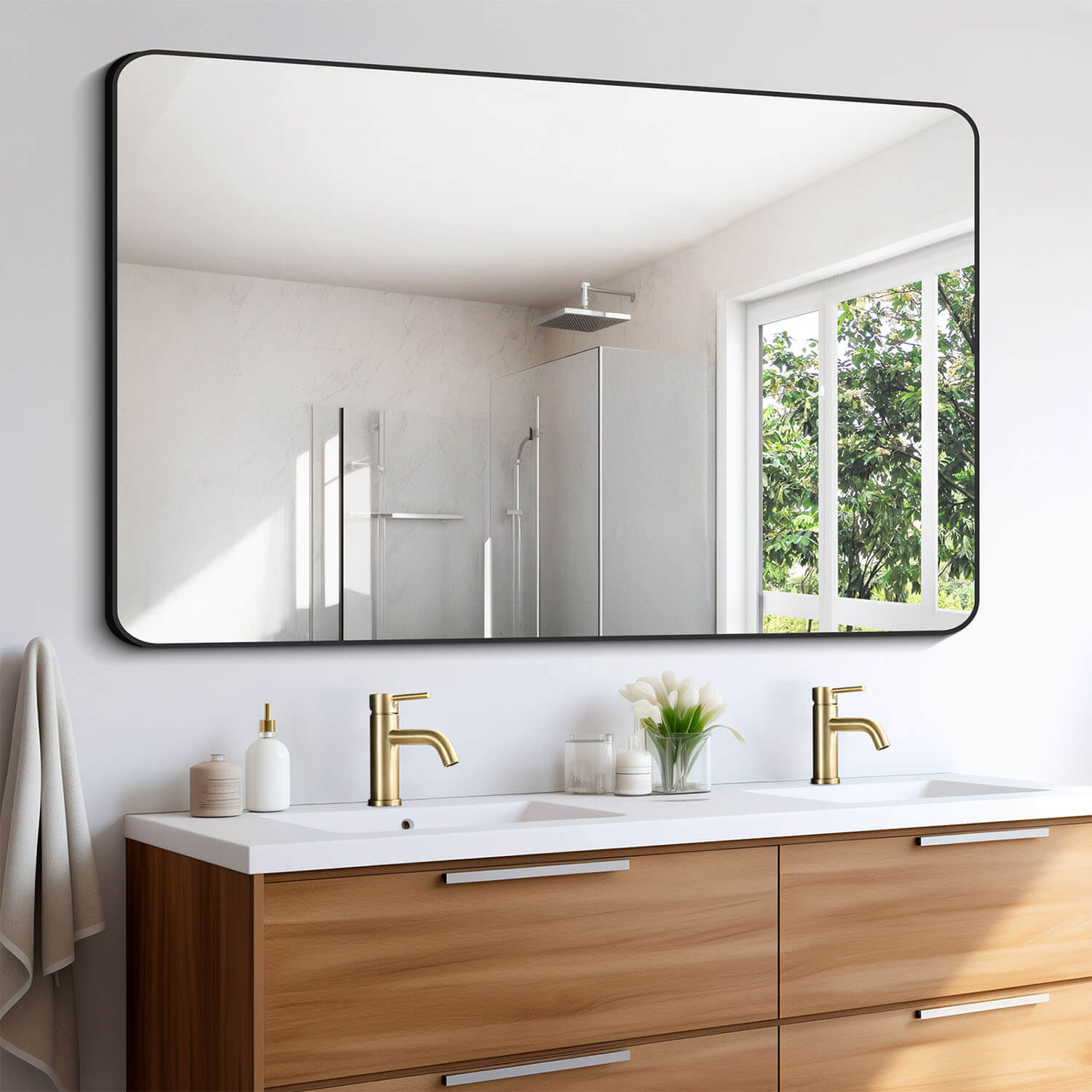 Brushed Gold Single Handle Single Hole Bathroom Faucet-Scene pairing diagram