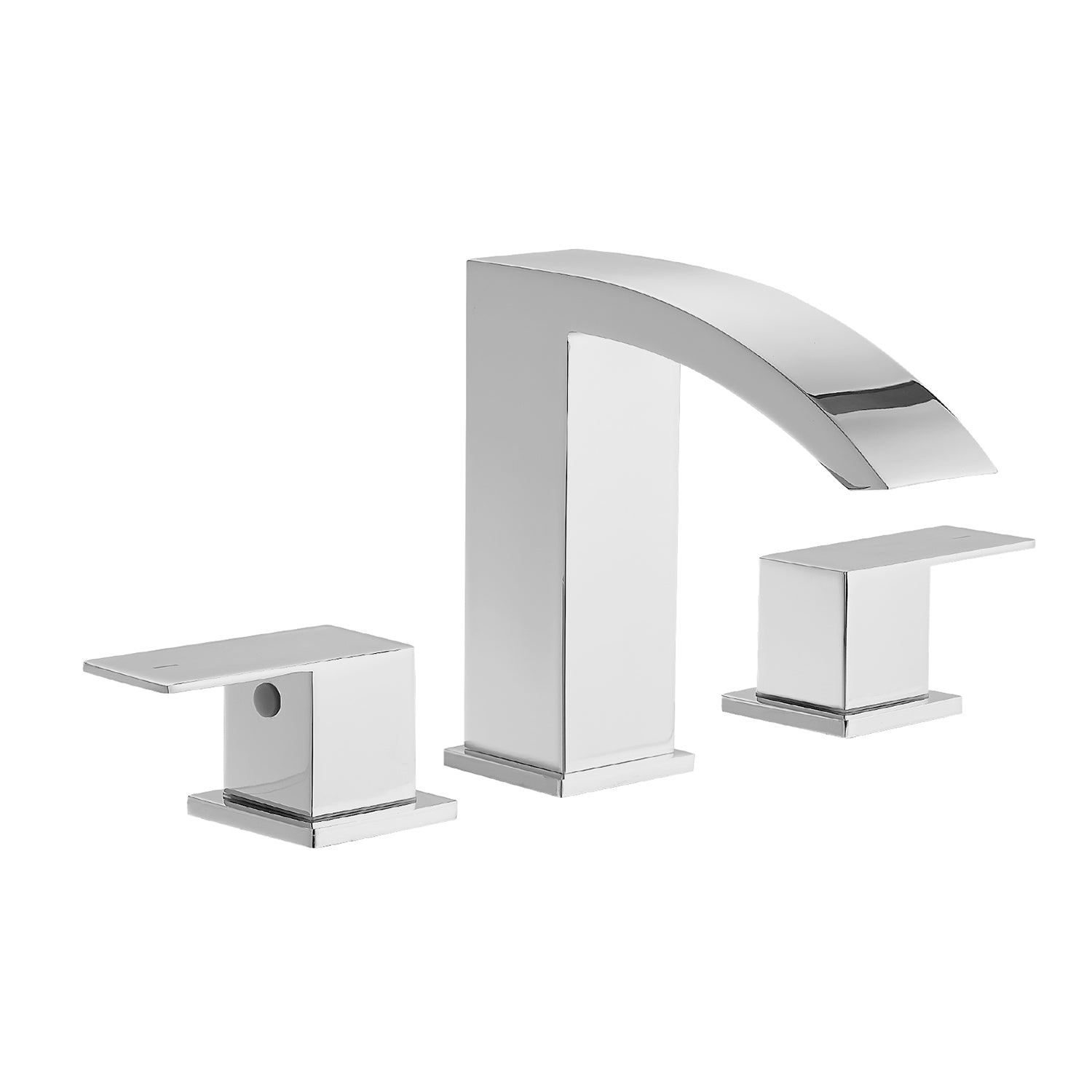 Chrome 2 handle 3 hole widespread Bathroom sink Faucet