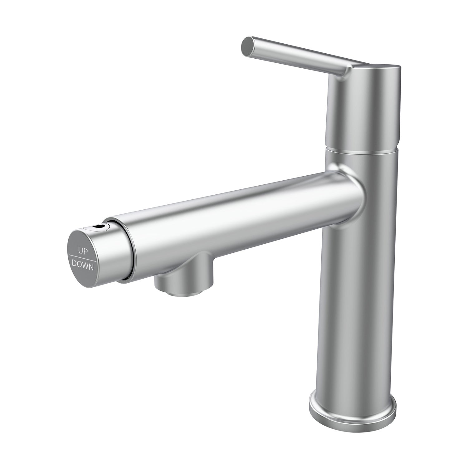 Chrome Single Handle Single Hole Bathroom Faucet