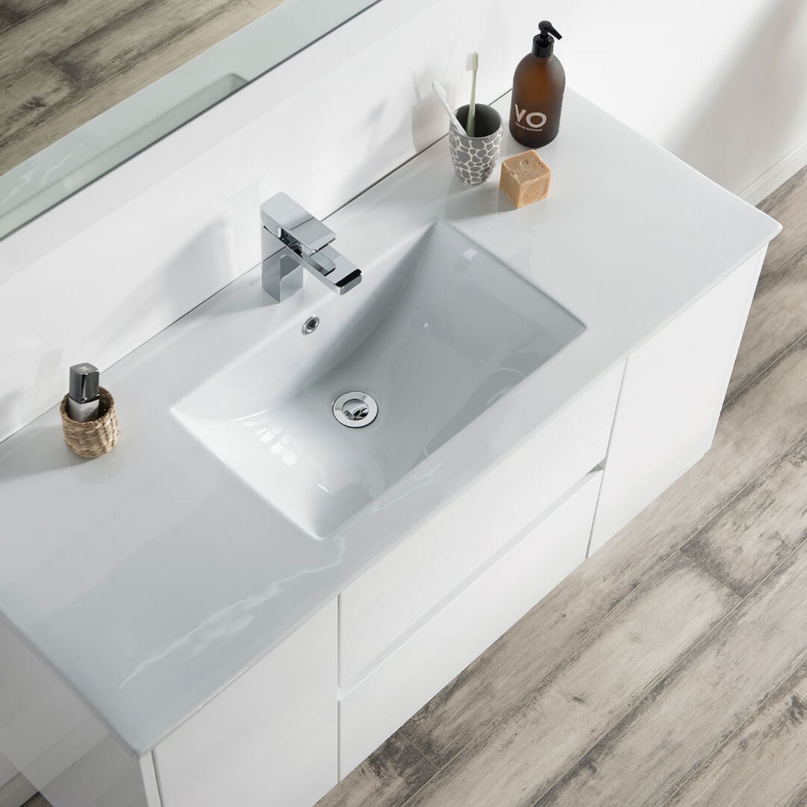 Classic 48" Wall-Mounted Vanity by Blossom 2 Doors 2 Drawers