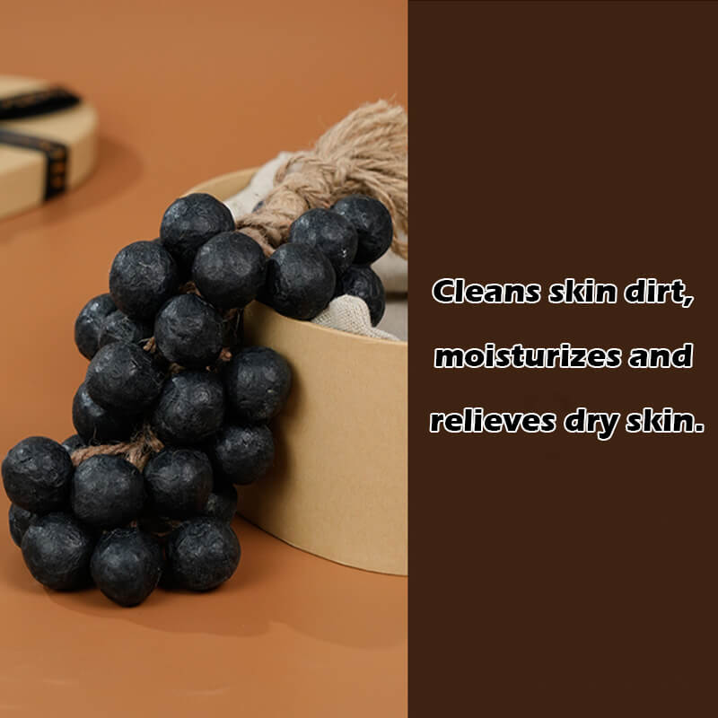 Cold processed black grape soap string for natural body care