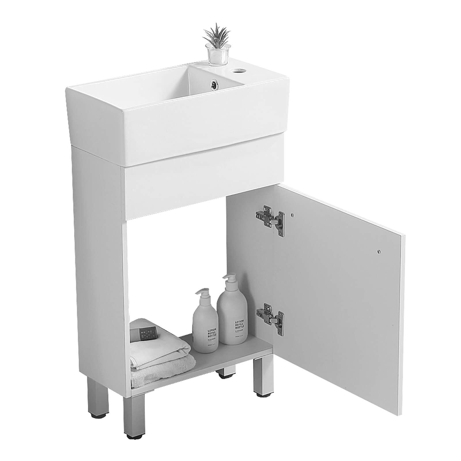 Compact bathroom vanity perfect for small powder rooms
