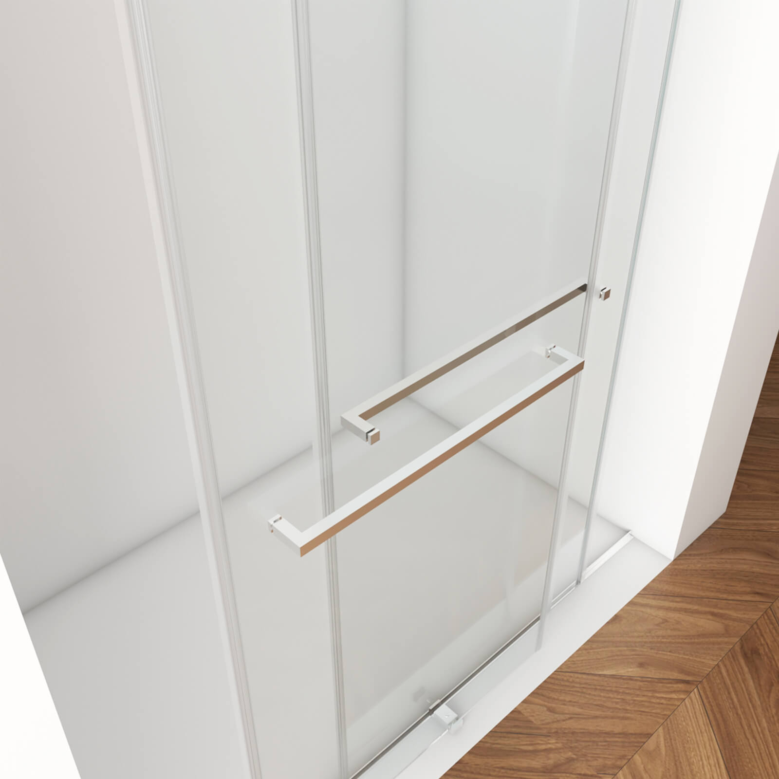 Corrosion resistant brushed nickel shower handle