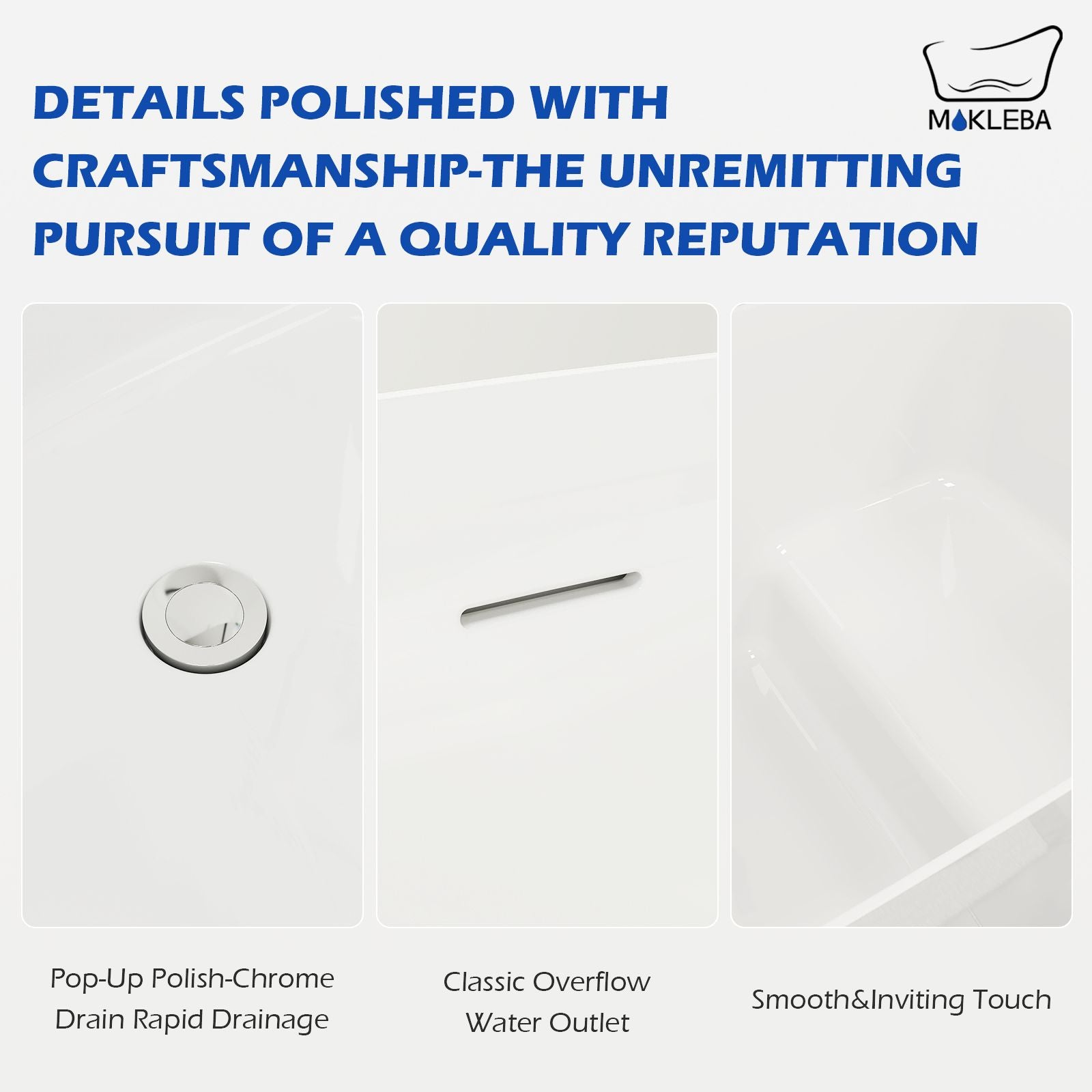 Mokleba 47" Acrylic Freestanding Japanese Soaking Bathtub with Built-in Seat Glossy White