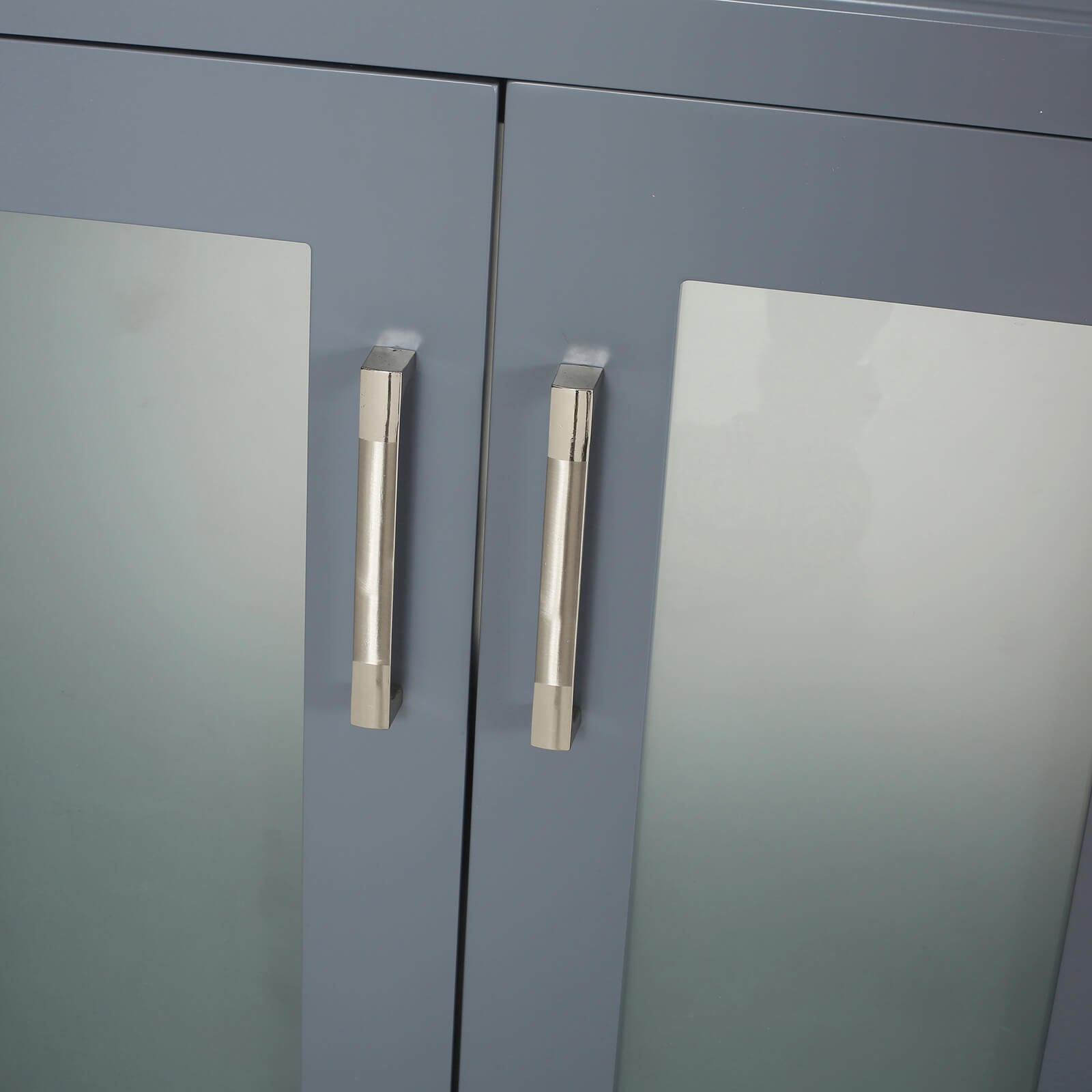 Customizable acacia wood vanity cabinet for various countertop materials