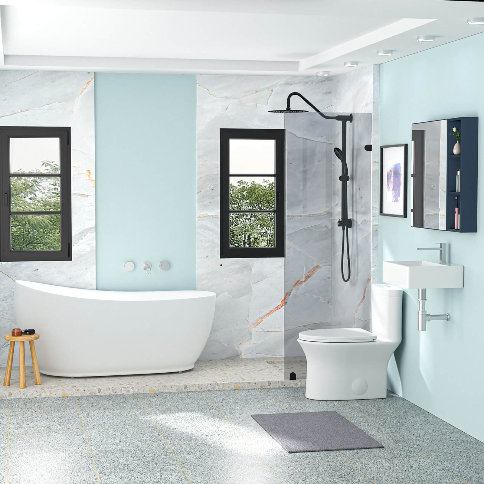 Durable ceramic sink fired at high temperature for strength