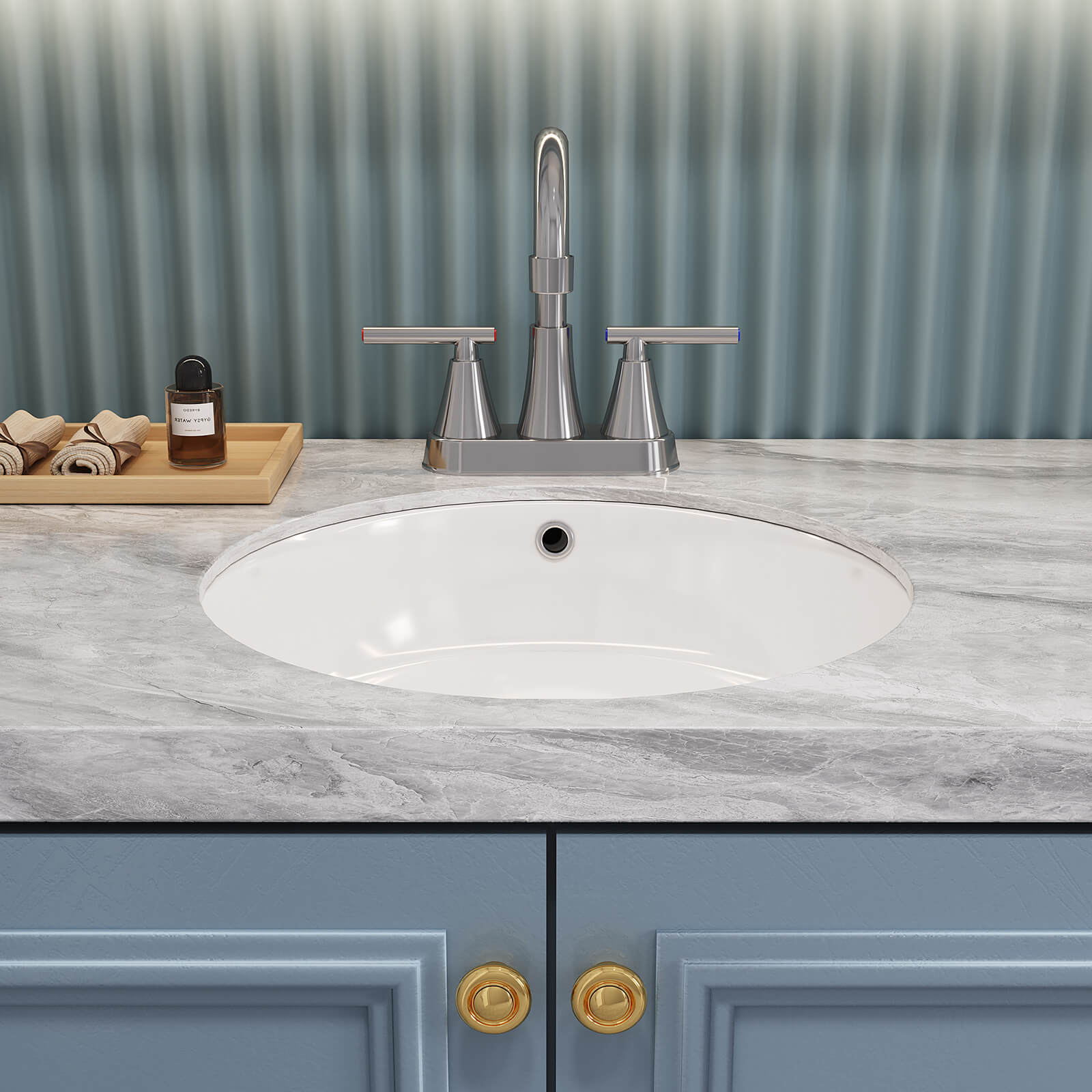 Durable corrosion resistant chrome bathroom faucet with dual levers