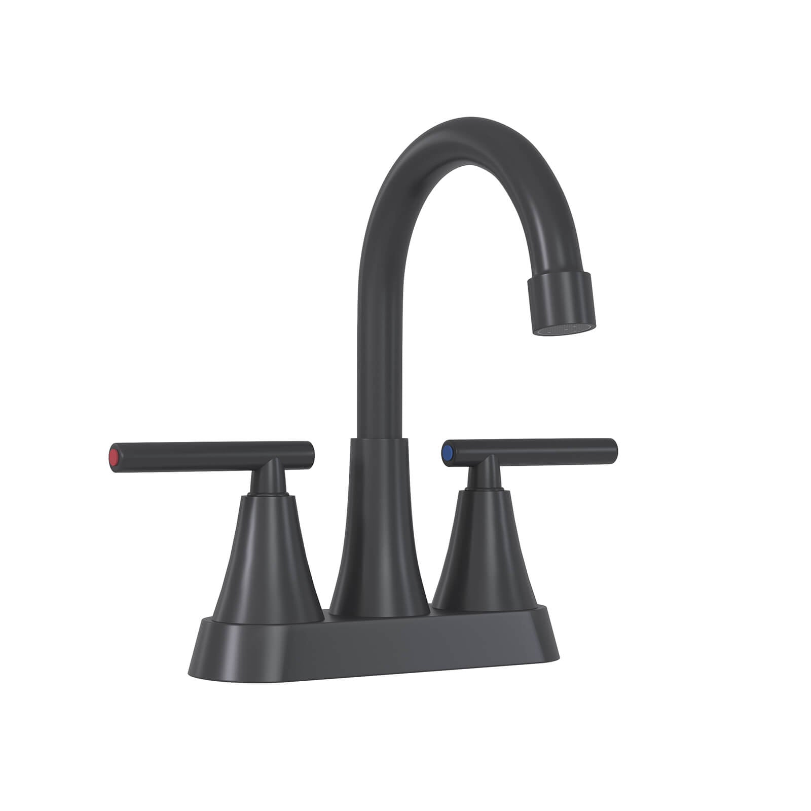 Easy maintenance black bathroom faucet with fingerprint resistant finish