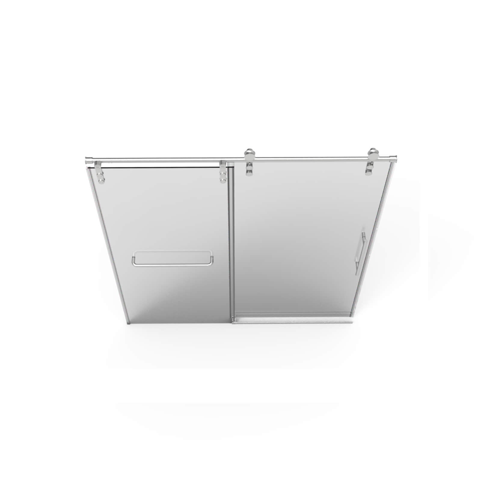 Elegant bathroom upgrade with single sliding door