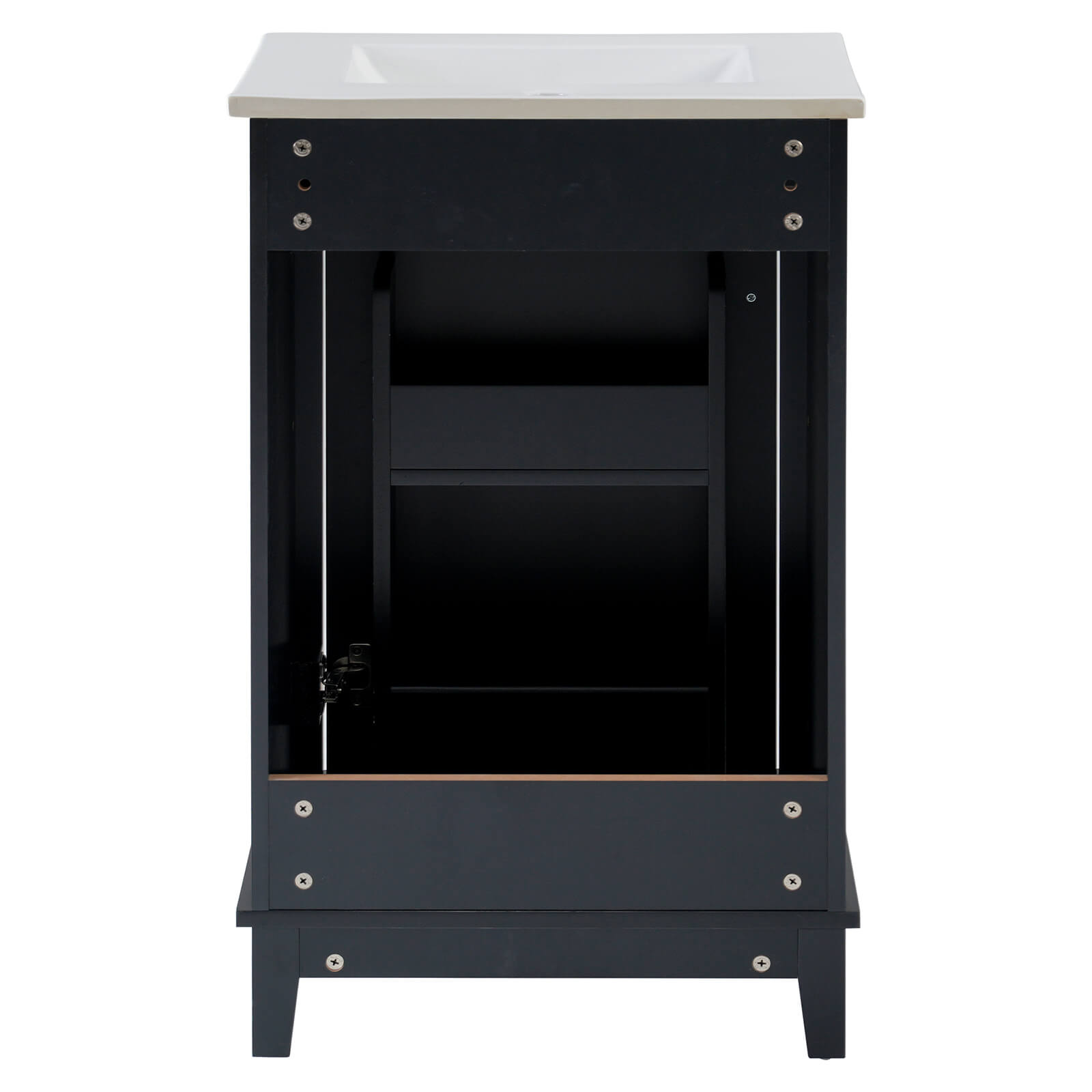 Elegant small-sized black vanity for modern bathrooms