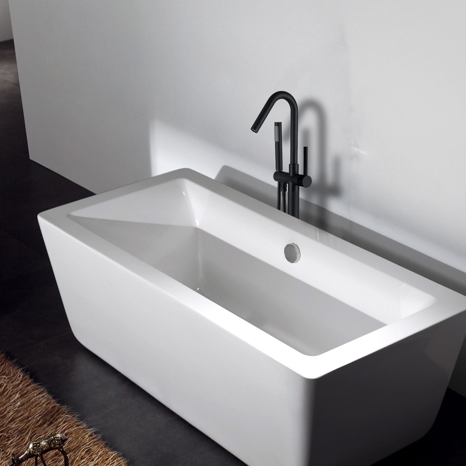 Hand Shower Matte Black Bath Faucet