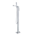 Floor Mounted Freestanding Tub Filler with Single Handle, Chorme Color & Brass Material