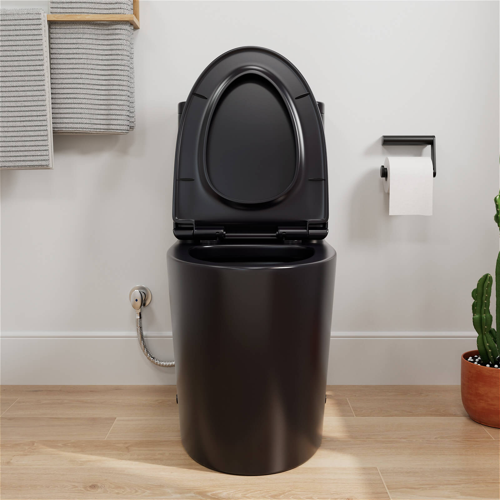 Inodoro monobloque de altura ADA, descarga doble por sifón de 1.0 GPF/1.28 GPF con asiento.