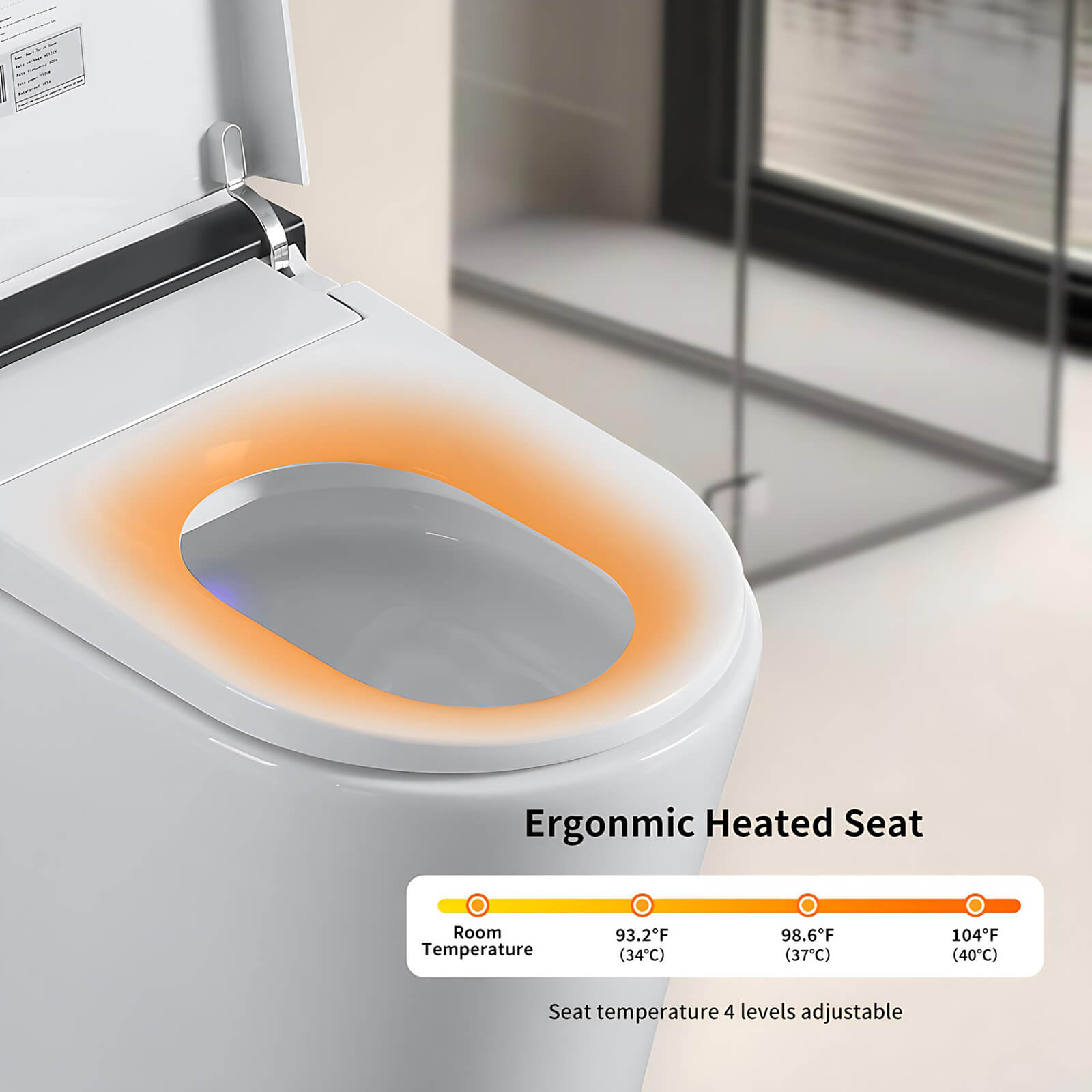 Four temperature modes of the S21 G smart toilet