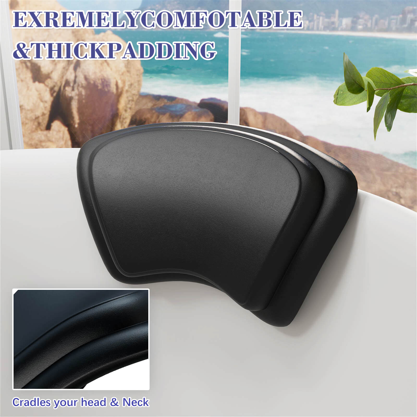 G1 A001MB bath pillow with waterproof design and secure fit