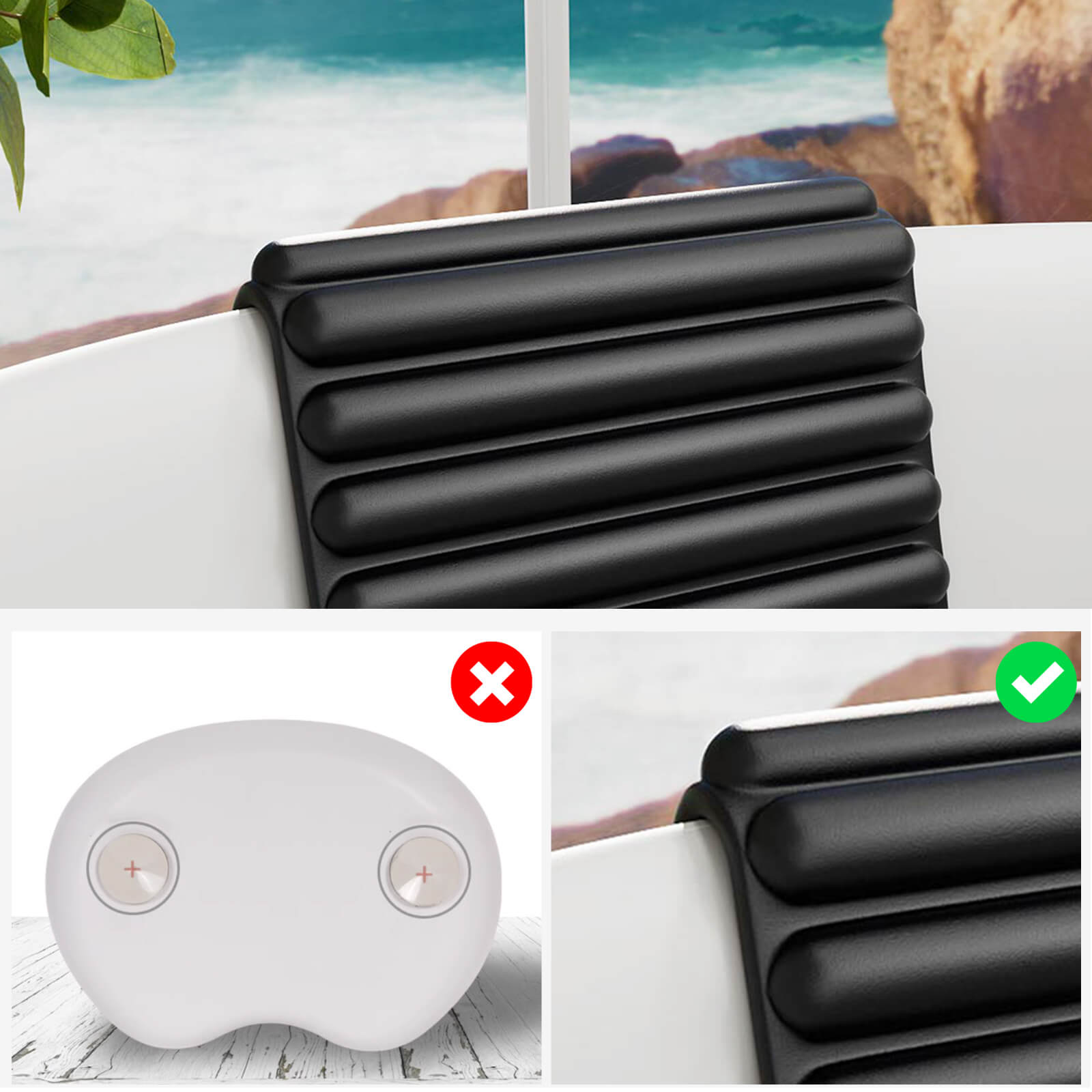 Luxurious Small Pillow for Soaking Tubs