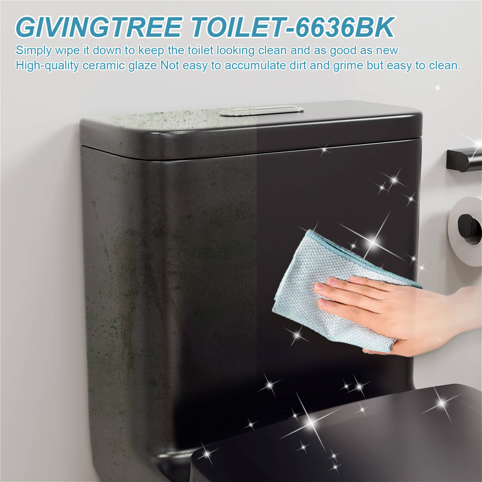 ADA Height One-Piece Toilet 1.1GPF/1.6 GPF Siphon Jet Dual Flushing with Toilet Seat