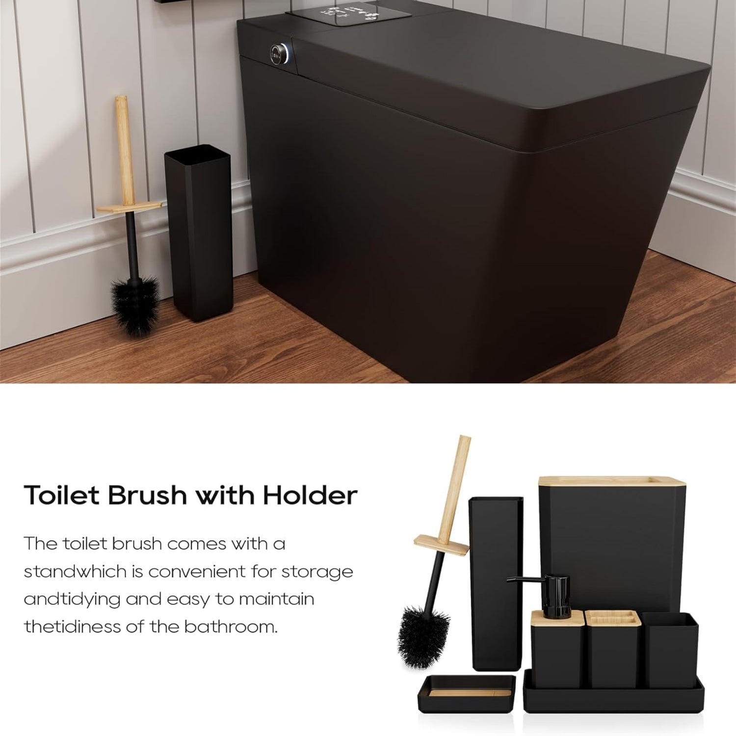 Giving Tree 7 Piece Bathroom Set with Bamboo Accessories