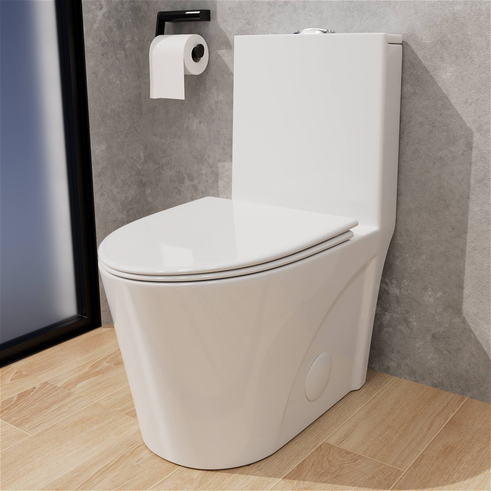 Giving Tree One Piece 1.1GPF/1.6 GPF Dual Flush Elongated Toilet