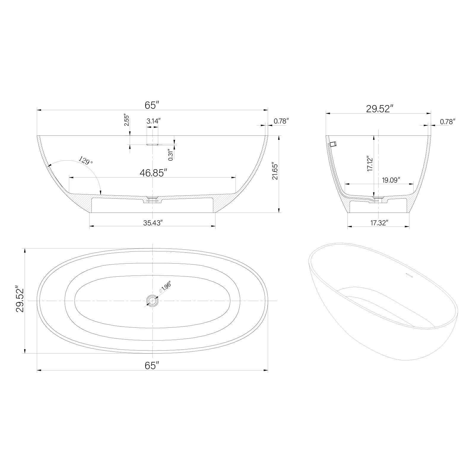 HA1004 65MV Dimensions