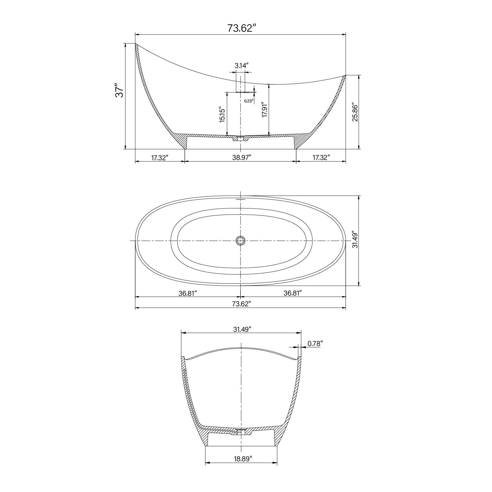 HA1068 74MV dimensions and specifications