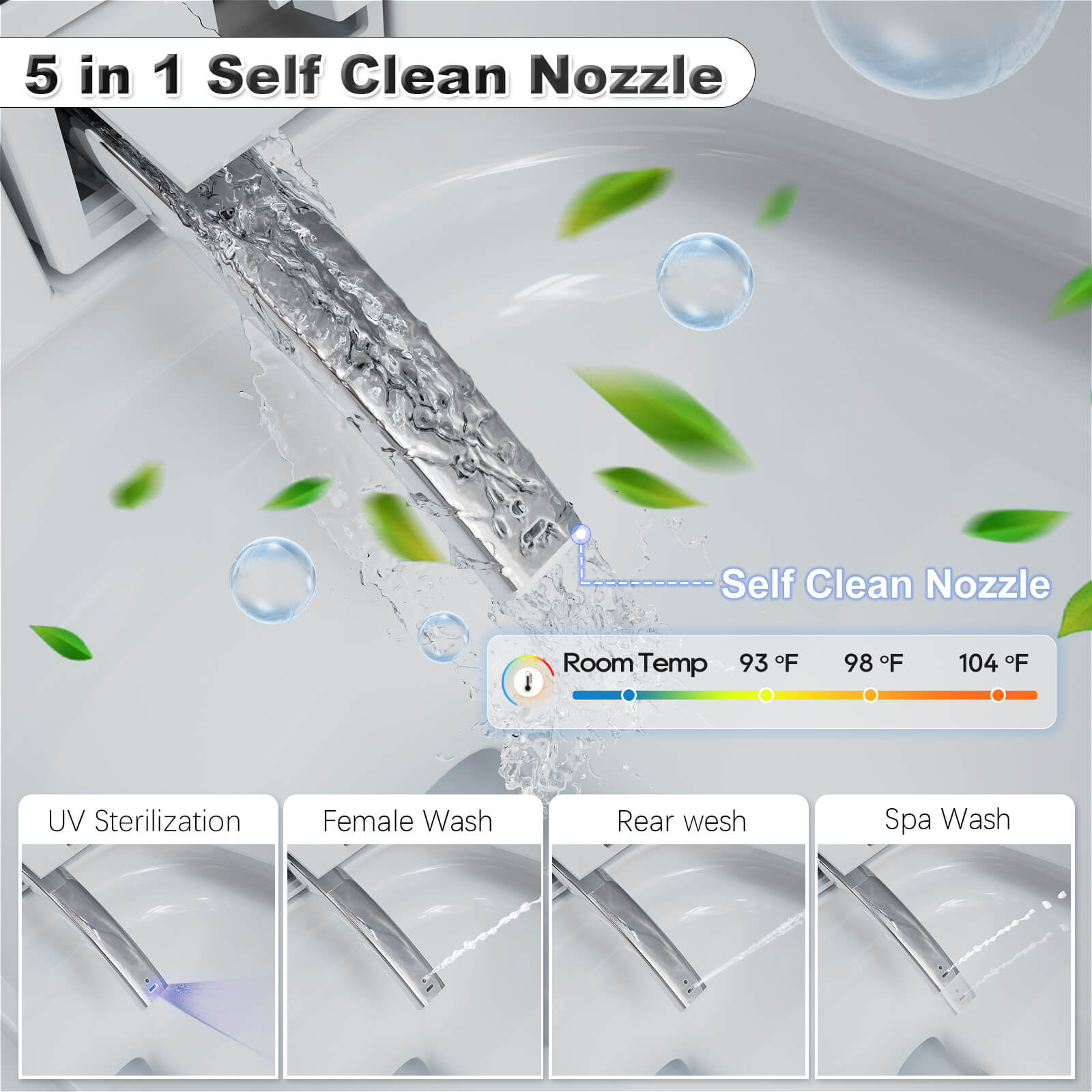 High Tech Tankless Smart Toilet with Bidet, Heated Seats, Aroma Diffusion Function