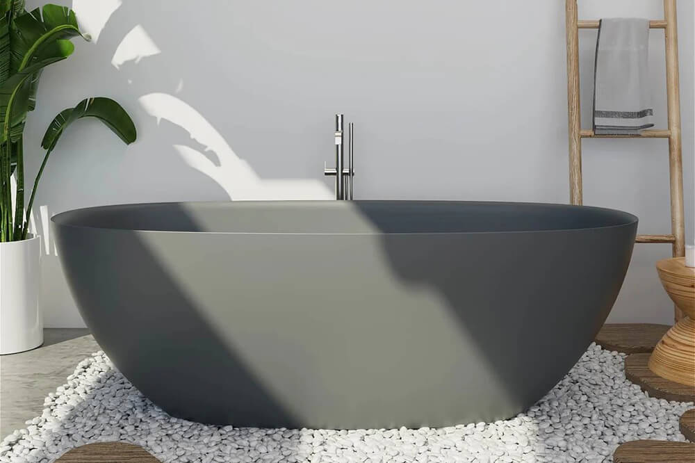 Low-key_luxury_gray_oval_bathtub