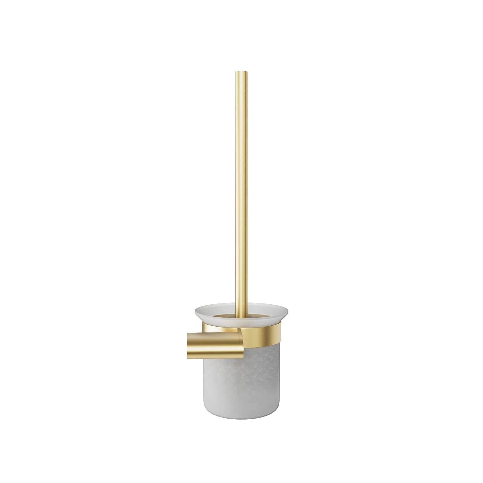 Luxurious SUS304 stainless steel toilet brush with jade inspired holder