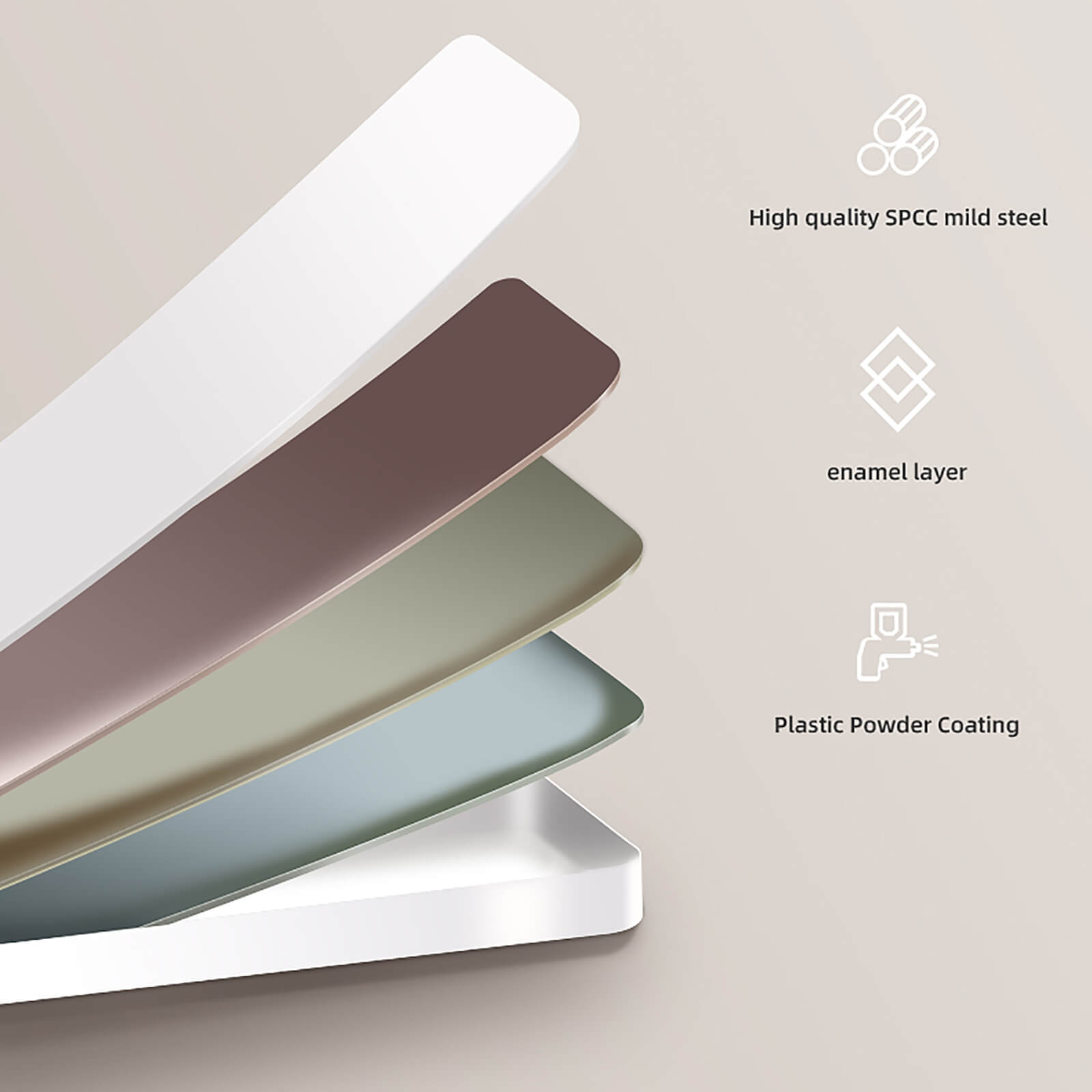 Material description of the white smart towel warmer with timer function