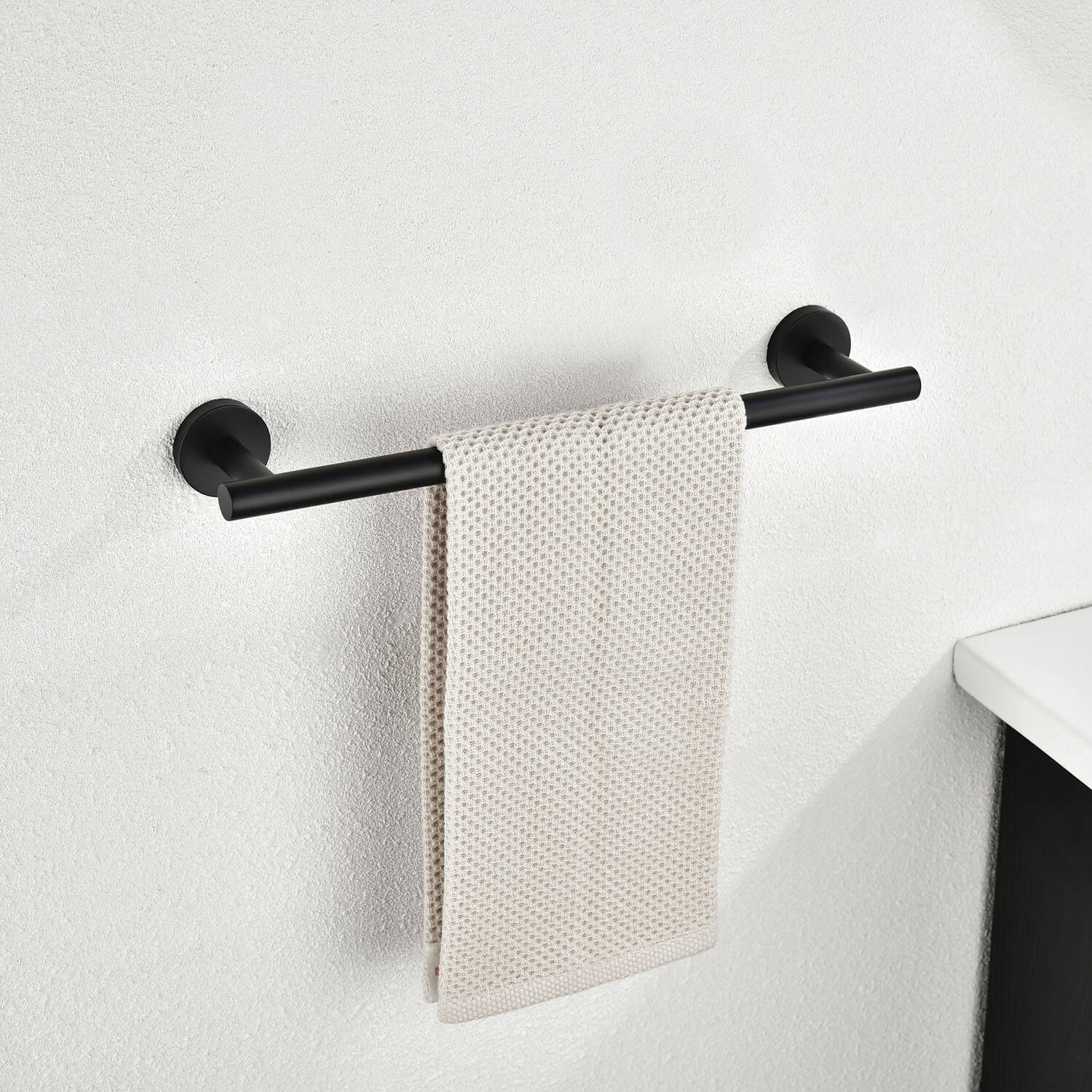 Matte Black 16 inch Double Towel Bar