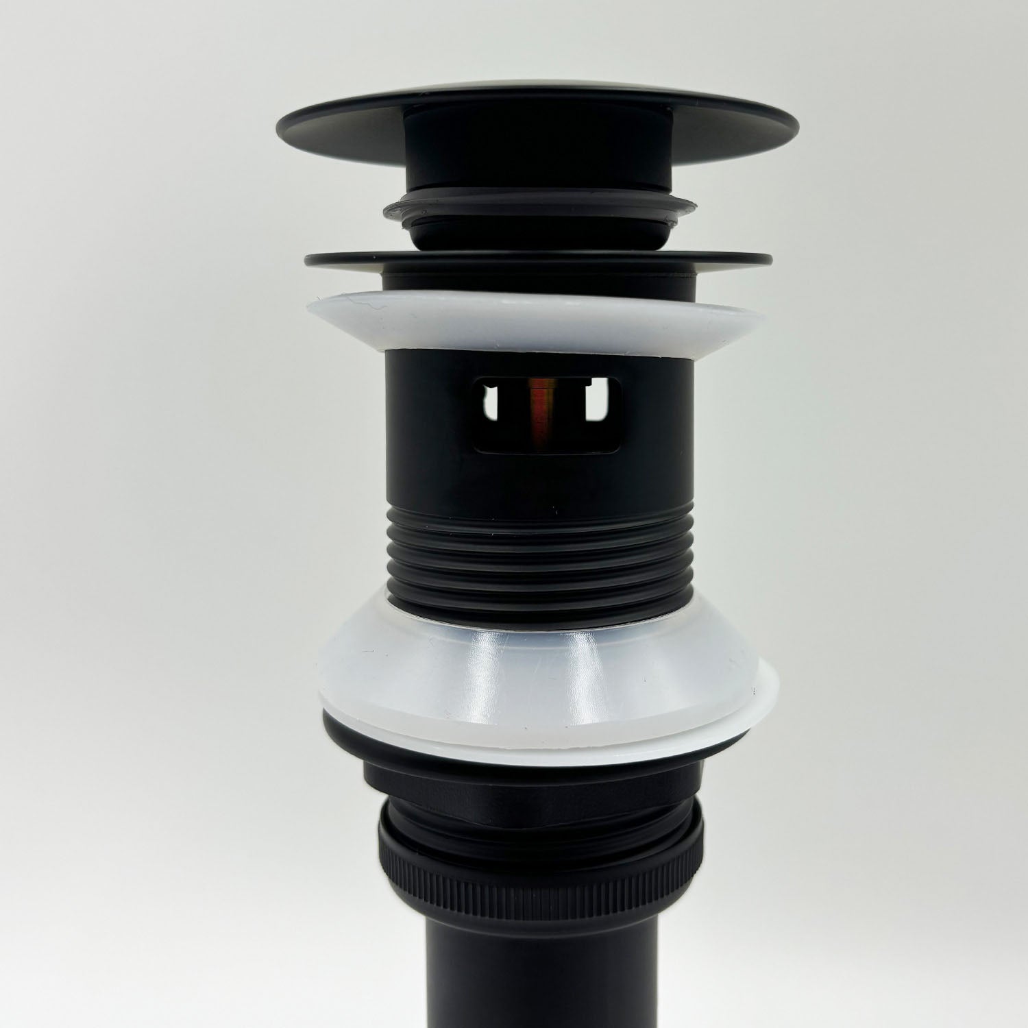 Matte Black Bathroom Sink Pop Up Drain in 304 stainless steel