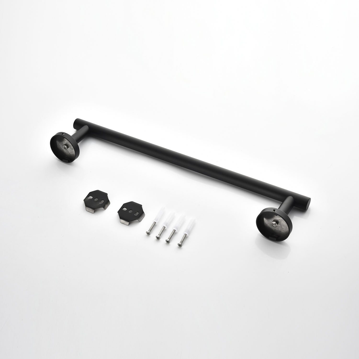 Matte Black Bathroom towel rack and install fittings