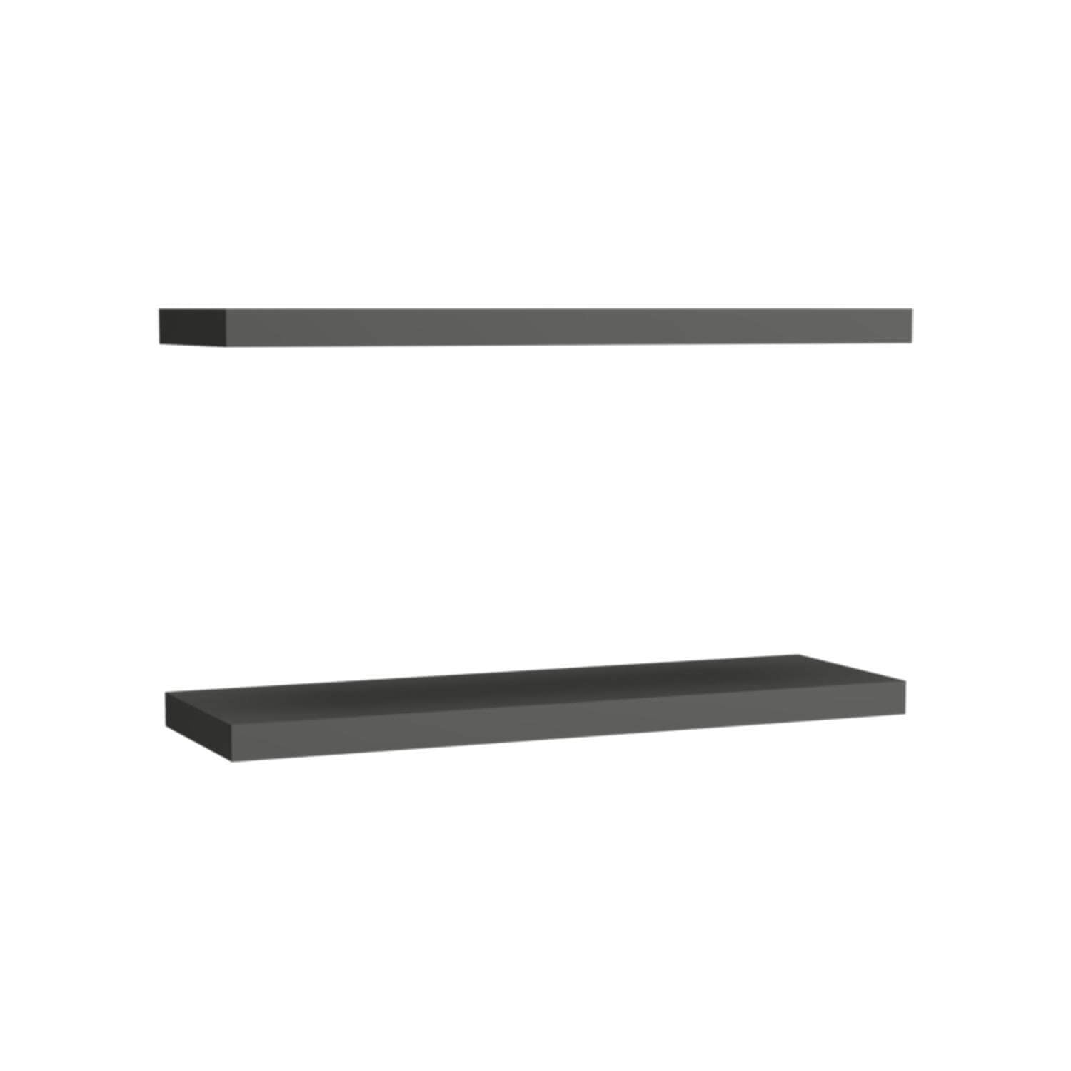 31.5" Matt Gray Floating Shelves for Bathroom Storage (Set of 2)