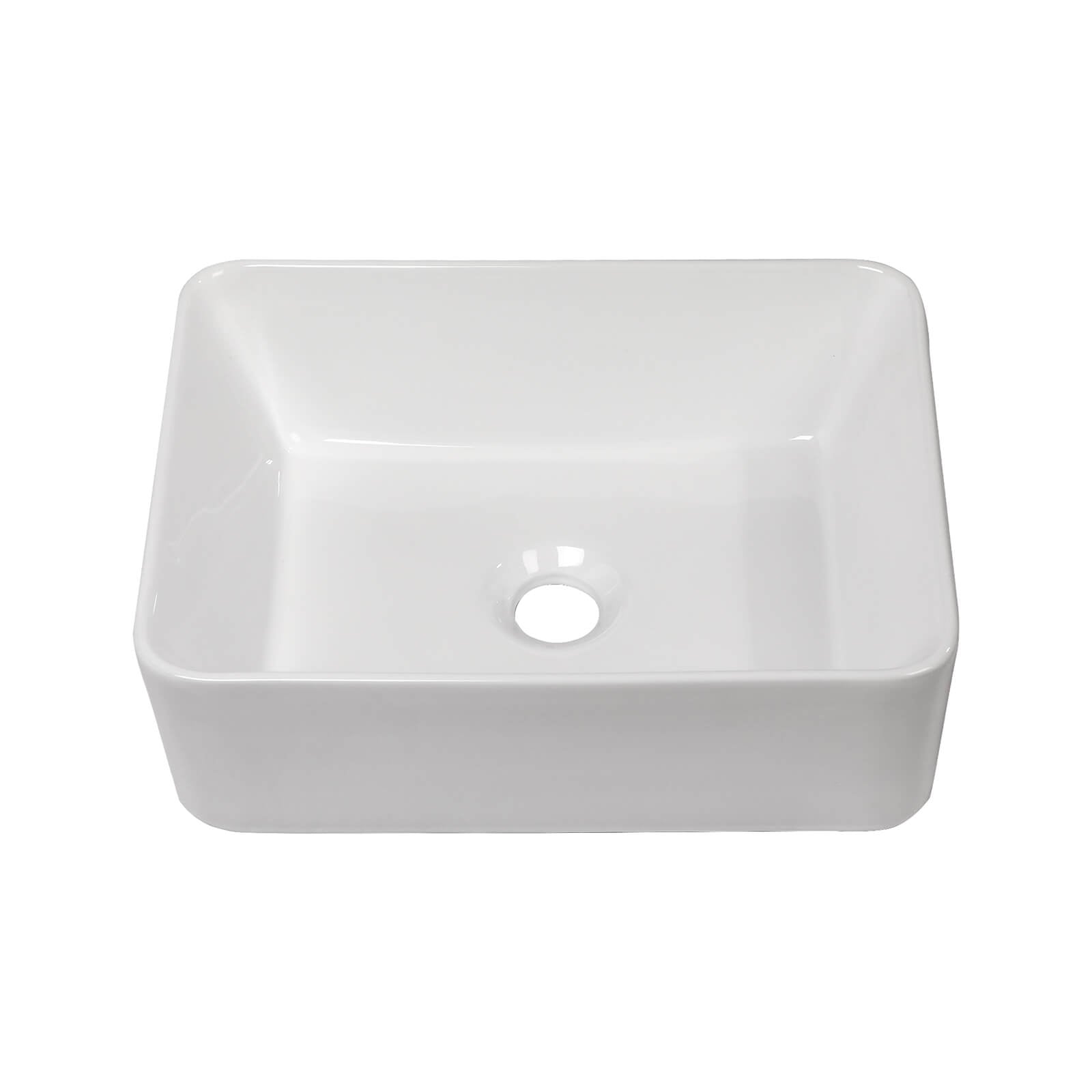 Minimalist bathroom design featuring compact ceramic sink