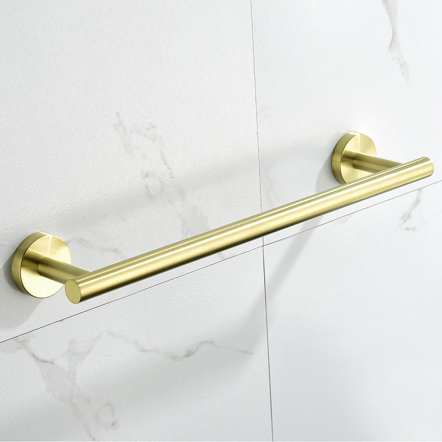 Minimalist Brushed Gold Bathroom Towel Rack