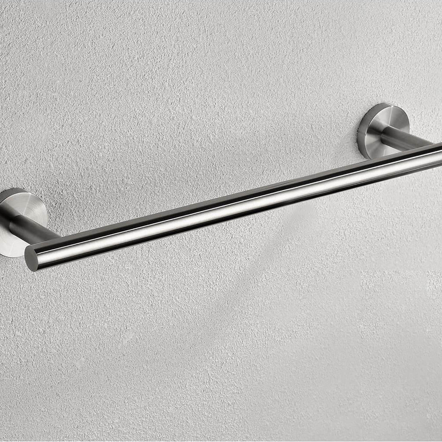 Minimalist Brushed Nickel towel rack
