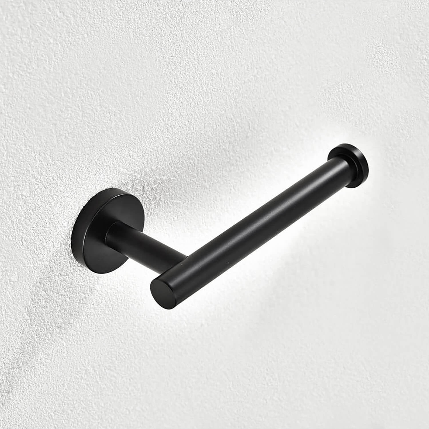 Minimalist Matte Black Bathroom toilet paper holder
