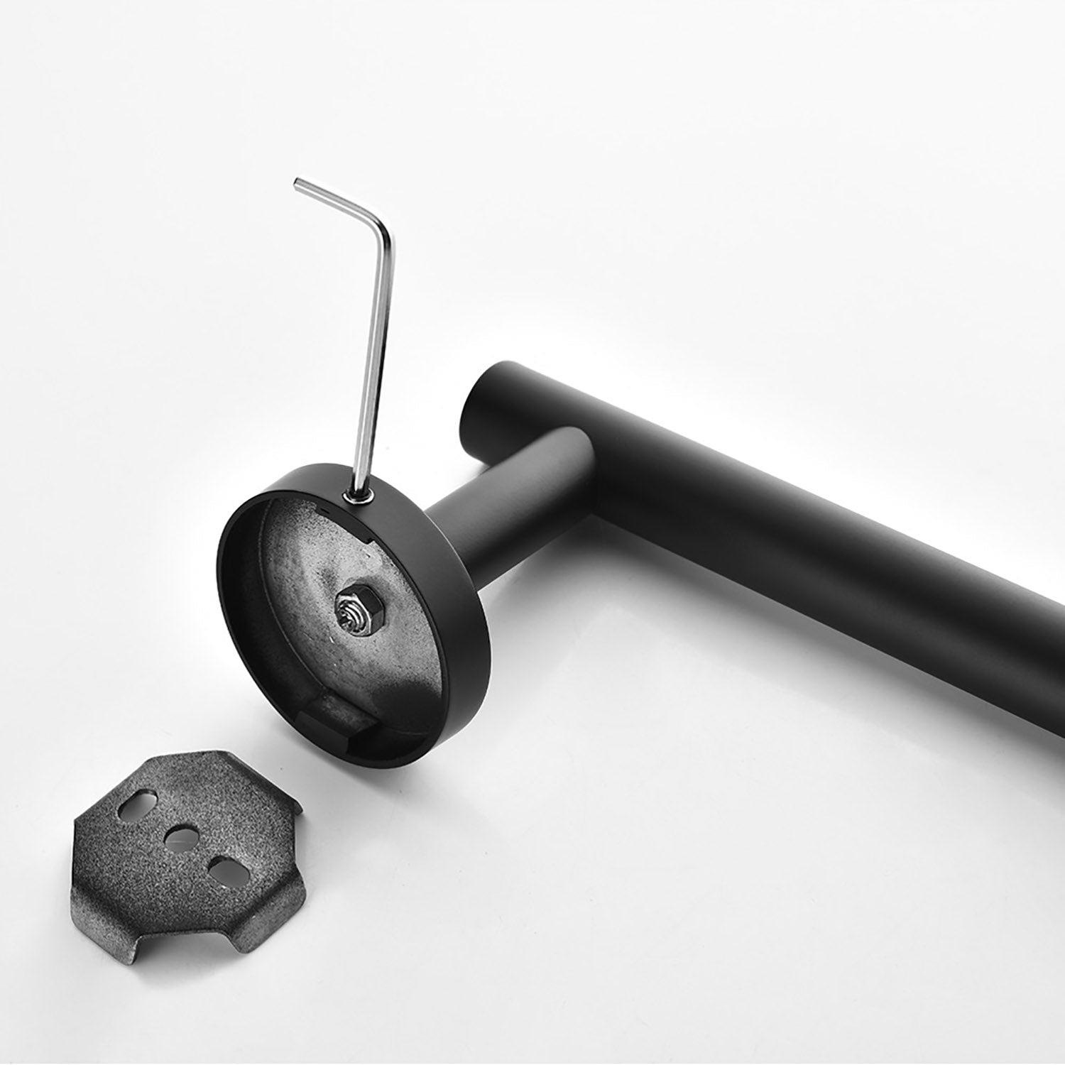 Minimalist Matte Black Bathroom towel rack base