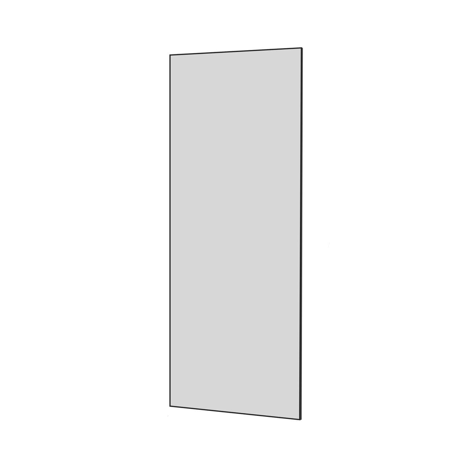Minimalist black framed full length mirror plain front view