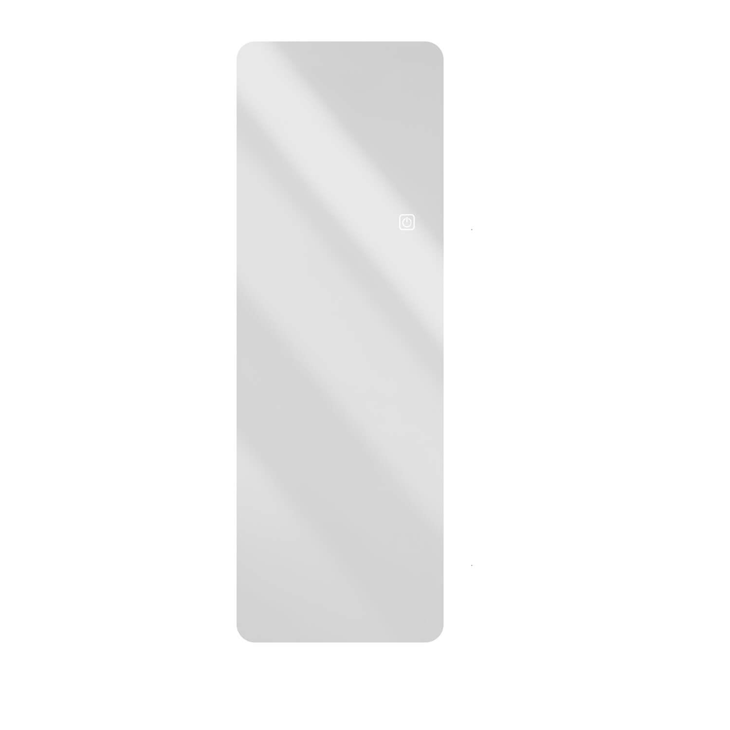 Minimalist frameless full length mirror with touch control button