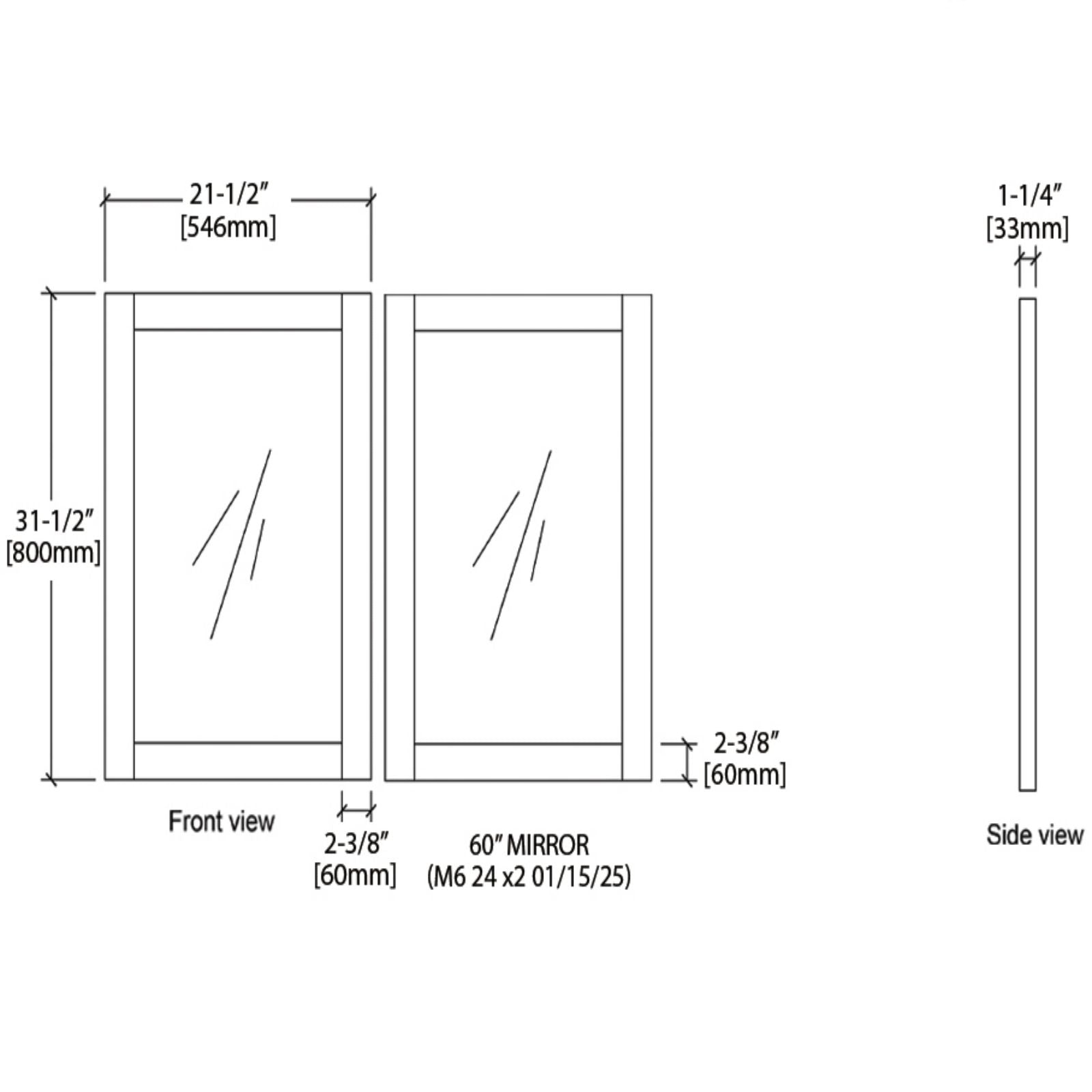 Mirror Size White