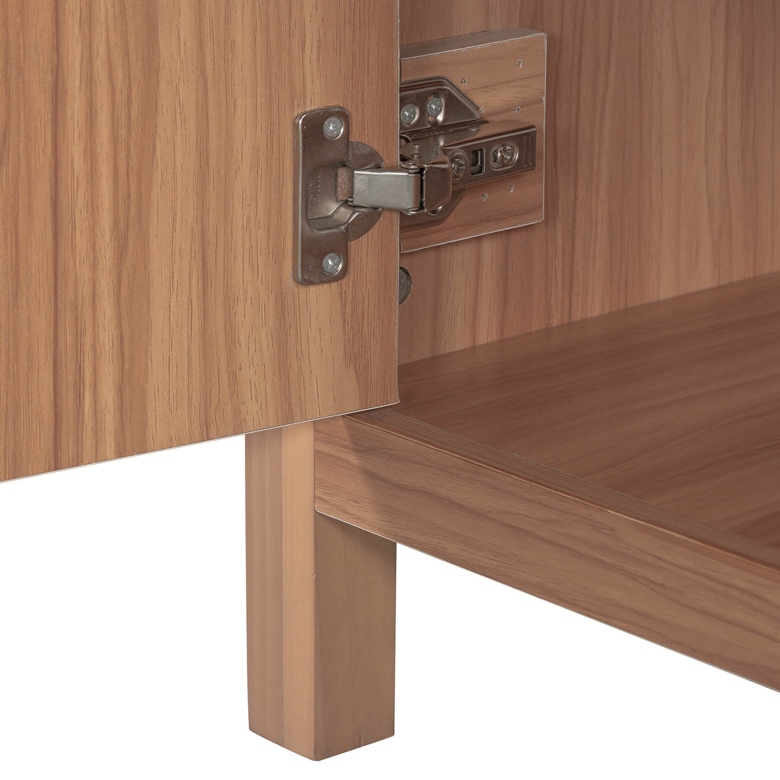 Modern Bathroom Vanity with Gold Accents and Quiet Closing System