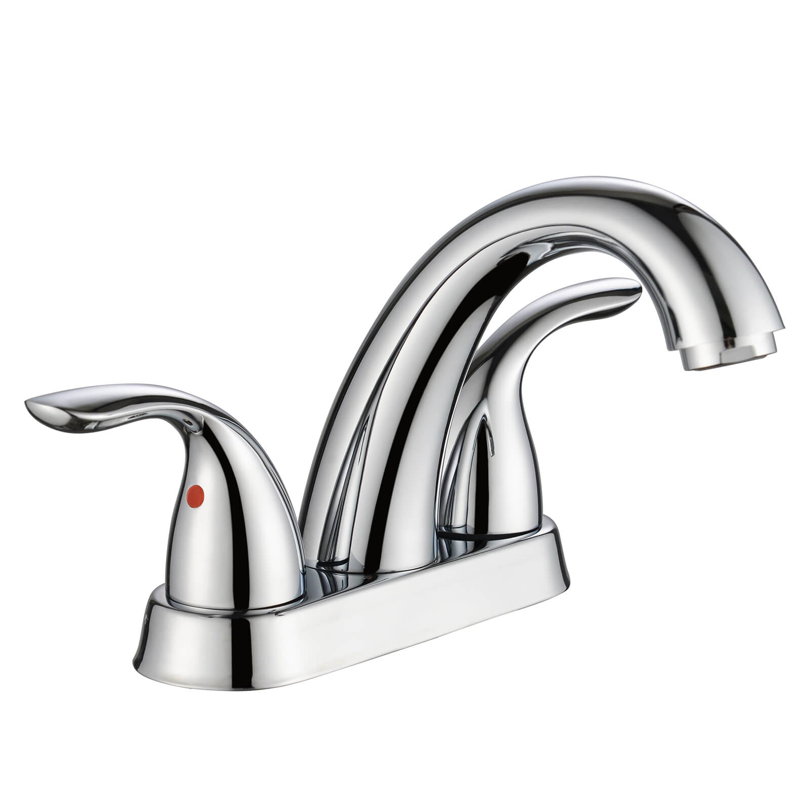 Modern Low Arc Chrome Center Sink Faucet for Bathroom Renovation